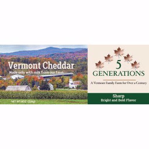 Picture of 5 Generations Farmstead Cheddar Sharp 12/8 oz