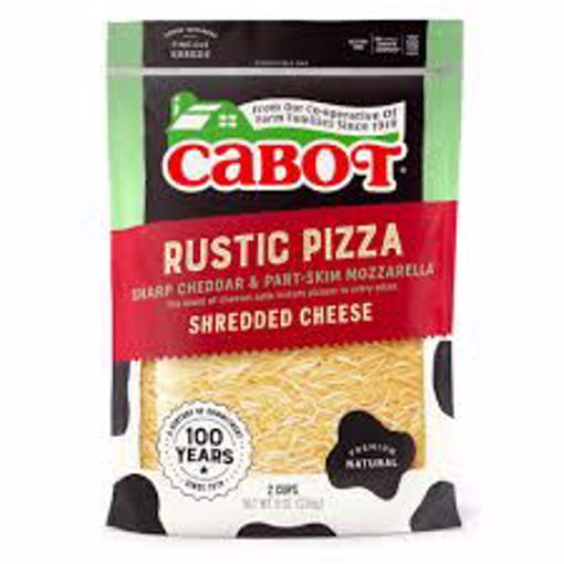 Picture of Cabot Shredded Cheddar Mozzarella Rustic Pizza Blend 12/8 oz