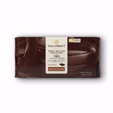 Picture of Callebaut Chocolate Block Milk C823NV 5/11 lb