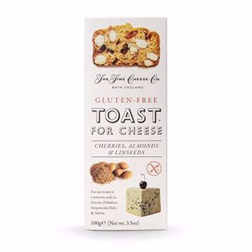 Picture of FINE CHEESE CO. GLUTEN FREE TOAST FOR CHEESE CHERRIES, ALMONDS & LINSEED 6/3.5OZ