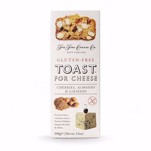 Picture of FINE CHEESE CO. GLUTEN FREE TOAST FOR CHEESE CHERRIES, ALMONDS & LINSEED 6/3.5OZ