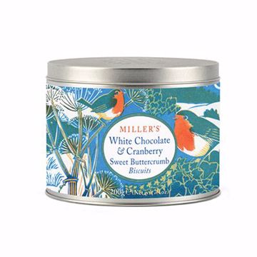 Picture of Fine Cheese Co. x Miller's White Chocolate & Cranberry Buttercrumb Gift Tin 6/7OZ PRE-ORDER