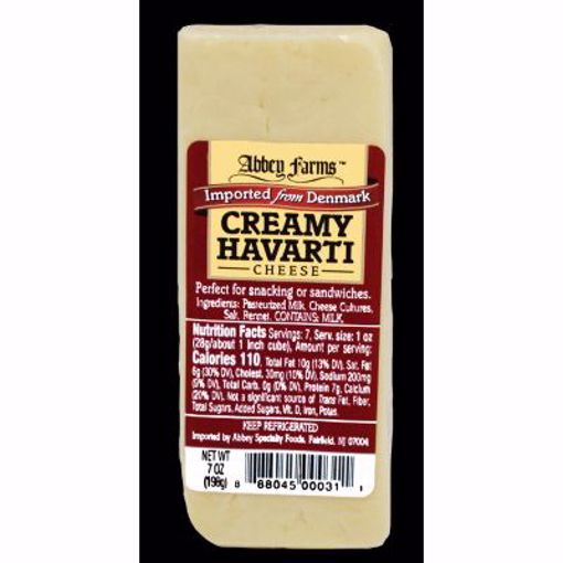 Picture of Danish Havarti Plain Precuts 12/7oz EW