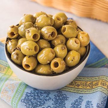 Picture of Barnier Olives Green Pitted with Herbs 1/10 lb