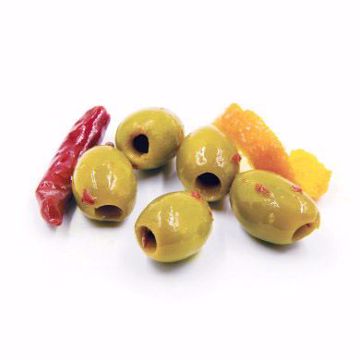 Picture of Divina Olives Green Pitted Tangerine & Chili Marinated 2/7.4 lb