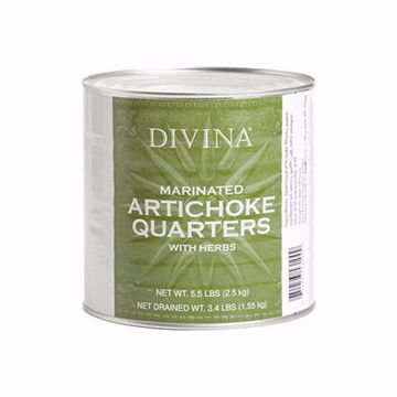 Picture of Divina Artichoke Quarters Marinated with Herb 6/5.5 lb
