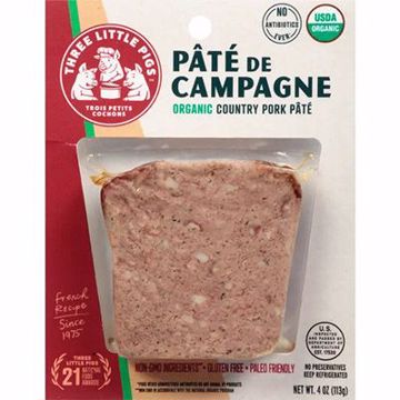 Picture of Three Little Pigs Organic Pâté de Campagne Slices 8/4 oz