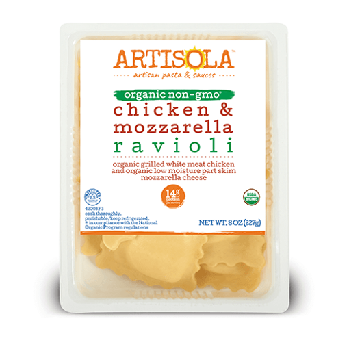 Picture of Artisola Organic Chicken Mozzarella Ravioli 6/8 oz