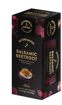 Picture of RUTHERFORD & MEYER ENTERTAINERS CRACKERS BALSAMIC BEETROOT 12/2.1OZ