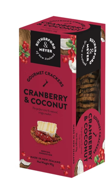 Picture of RUTHERFORD & MEYER GOURMET CRACKER CRANBERRY COCONUT 12/3.17OZ