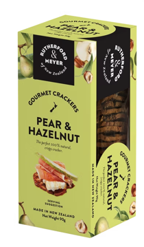 Picture of RUTHERFORD & MEYER GOURMET CRACKER PEAR & HAZELNUT 12/3.17OZ
